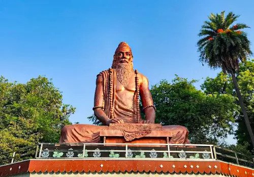 Bharadwaj Ashram — statue of Maharishi Bharadwaj, ancient Vedic learning centre, Prayagraj